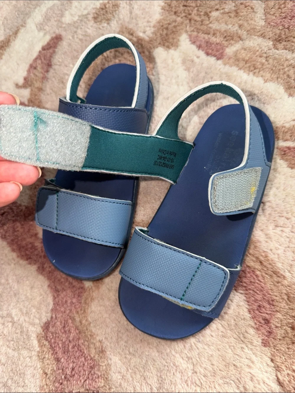 See Kai Run Boys Navy Blue Velcro Strap Sandals